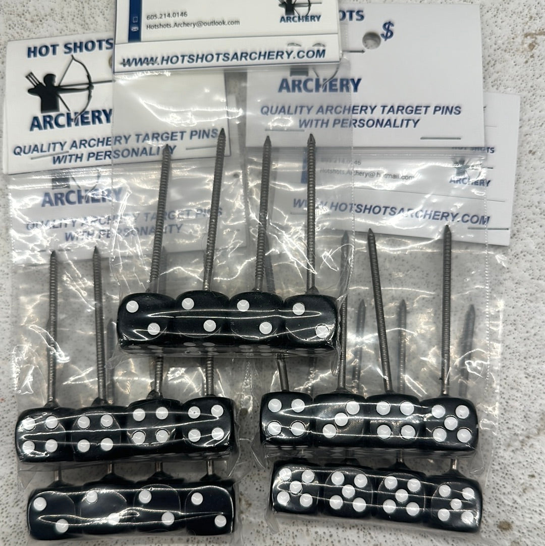 Black & White Dice Pins