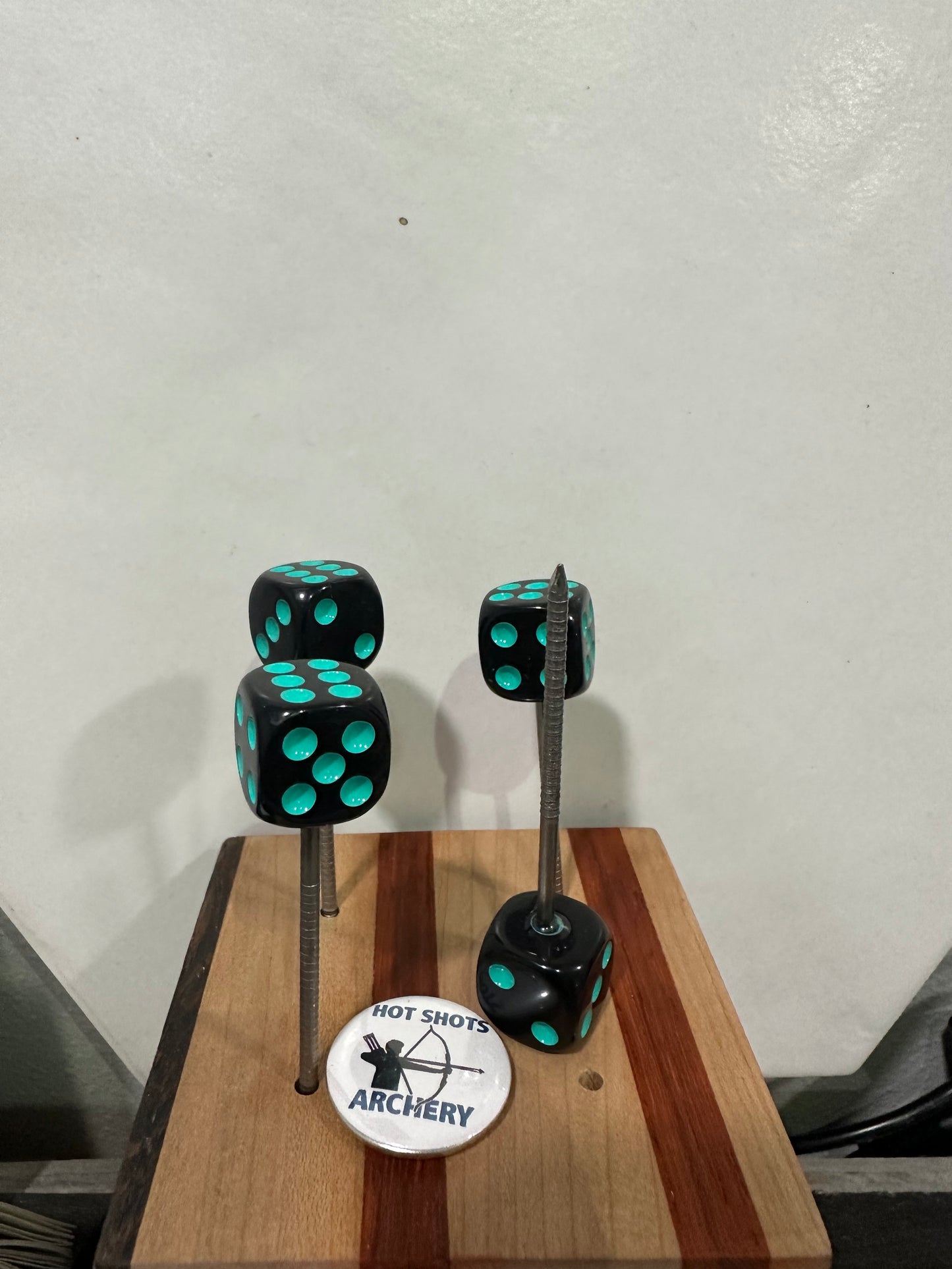 Black & Teal Dice Pins