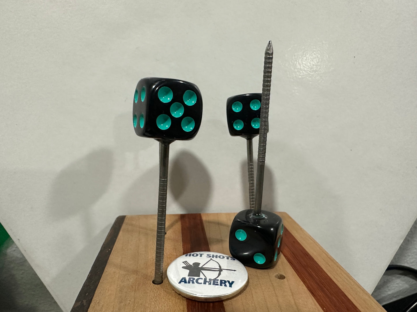 Black & Teal Dice Pins