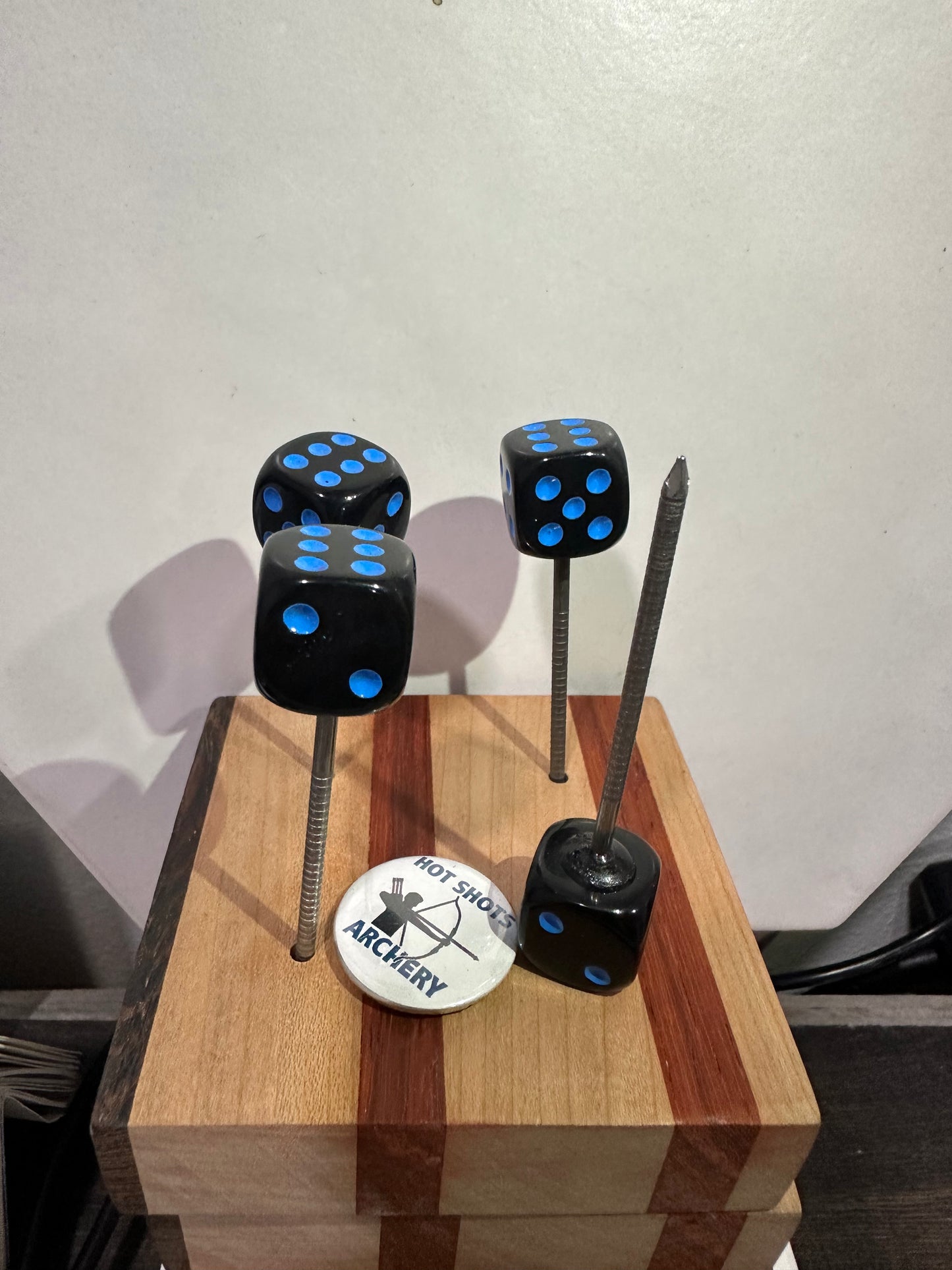 Black & Blue Dice Pins