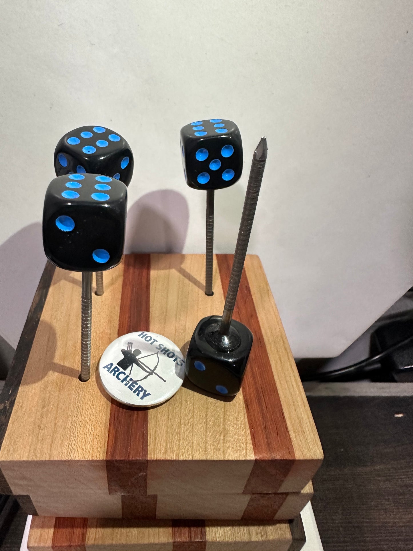 Black & Blue Dice Pins
