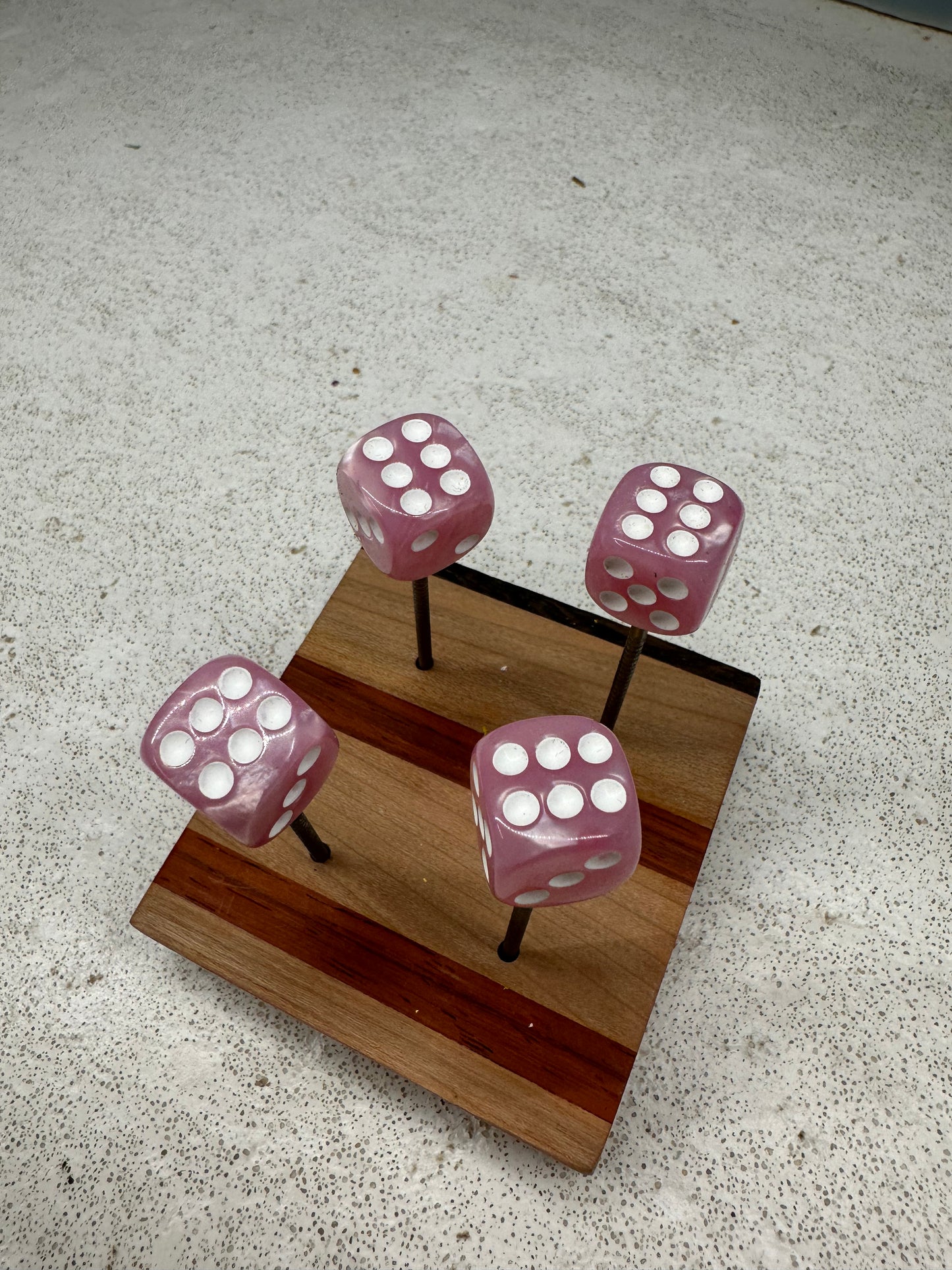 Pink Pearl Dice Pins