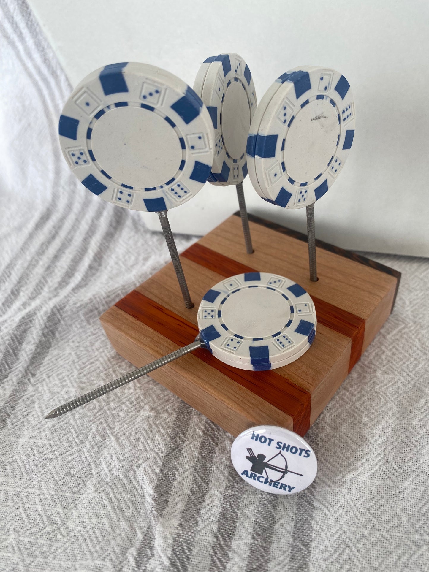 White & Blue Poker Chip
