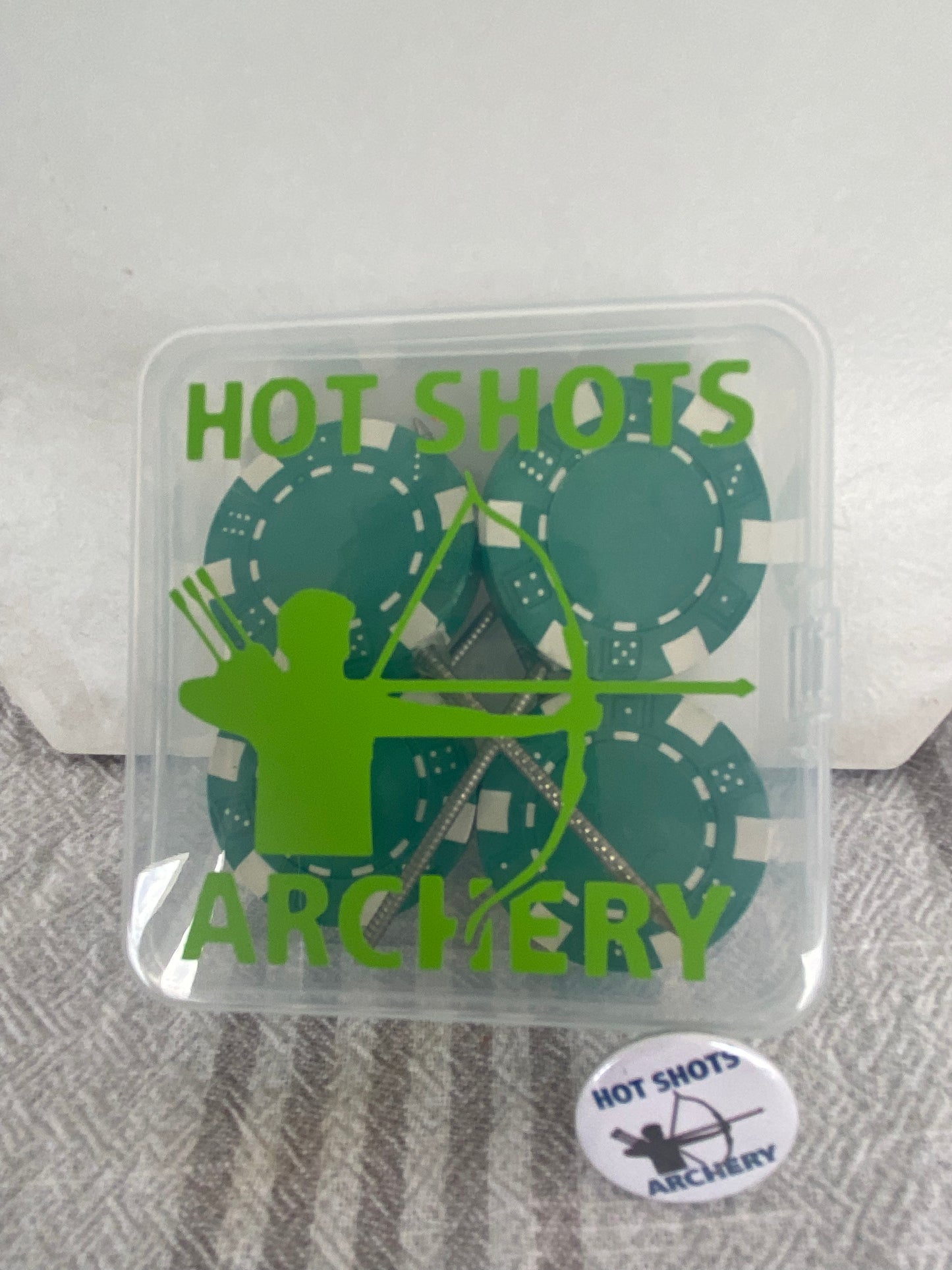Green & White Poker Chips