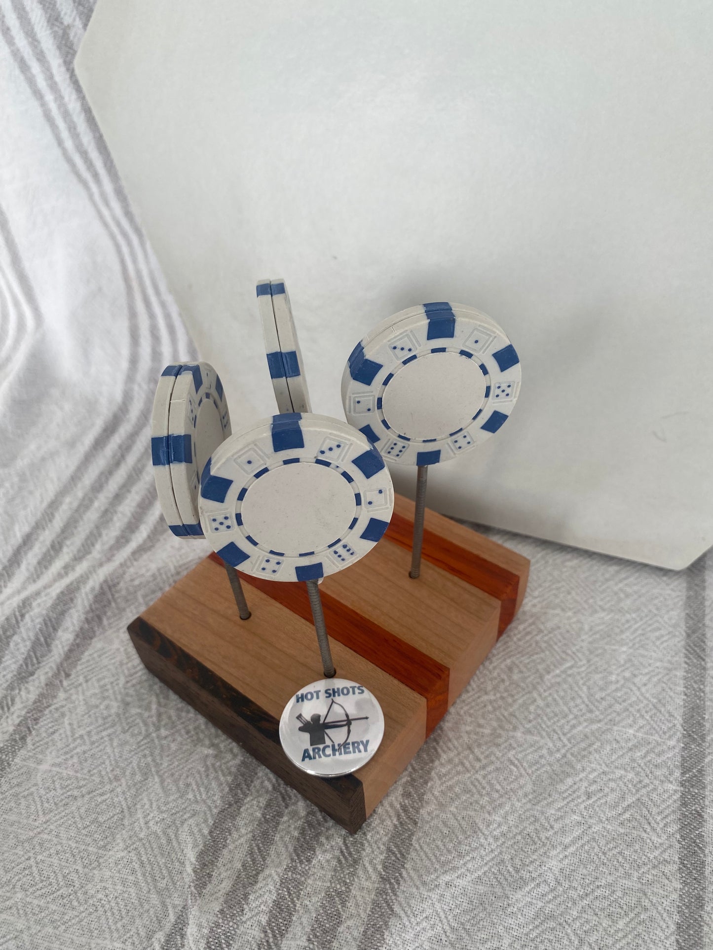 White & Blue Poker Chip