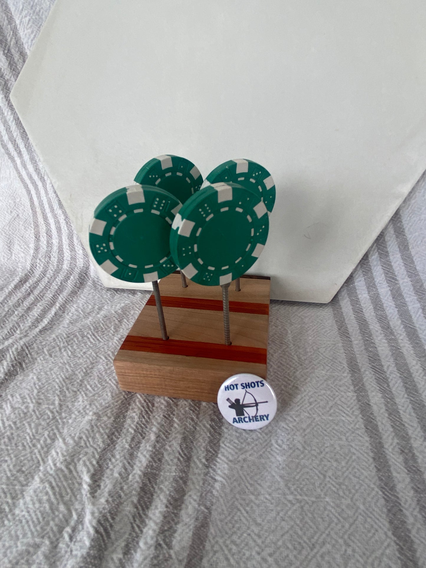 Green & White Poker Chips