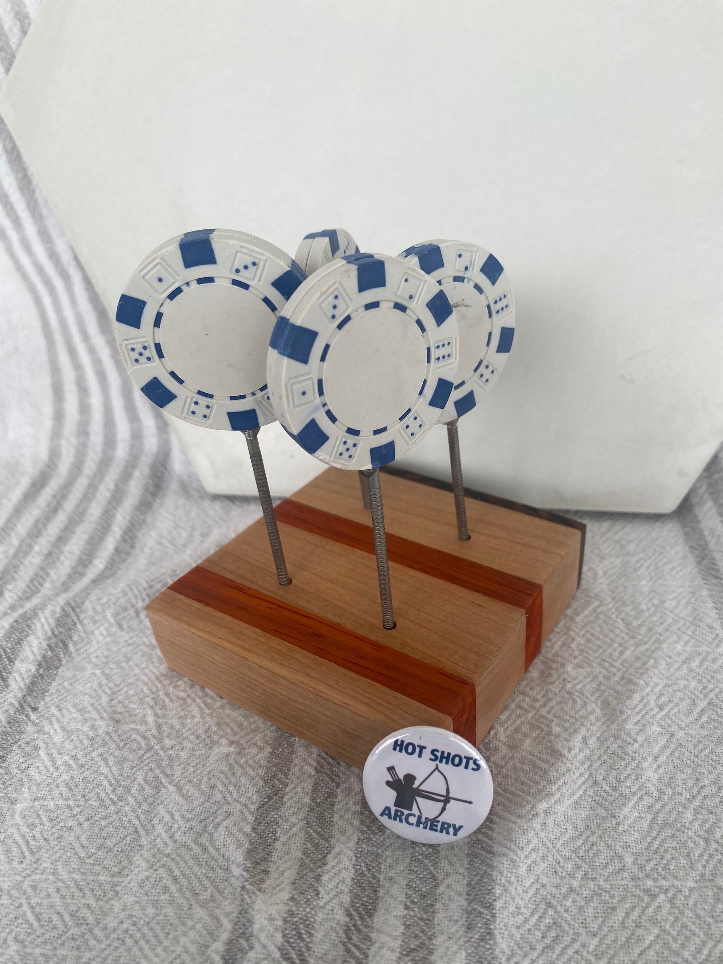 White & Blue Poker Chip