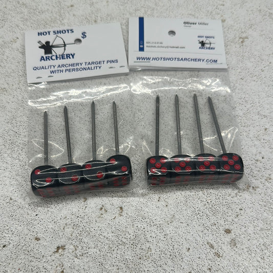 Black & Red Dice Pins