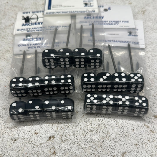 Black & White Dice Pins