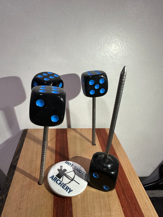 Black & Blue Dice Pins