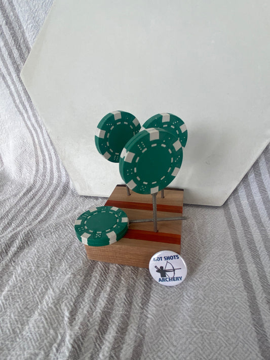 Green & White Poker Chips